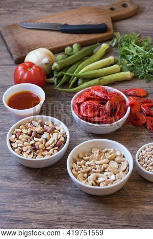 Caruru Brazilian Food Ingredients Typical Food From Bahia.