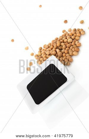 Salsa de soja y la soja.