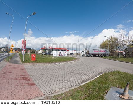 Trabki Wielkie, Poland - May 8, 2021: Orlen Gas Station.