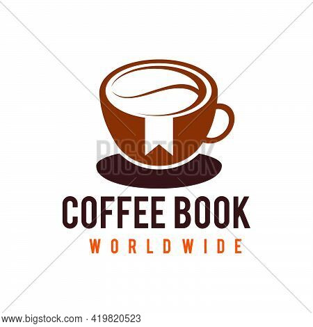 Coffee Book Shop Vector Icon Illustration