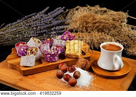 Delicious Food And Drink Preparet For Serving