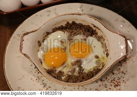 Delicious Food And Drink Preparet For Serving