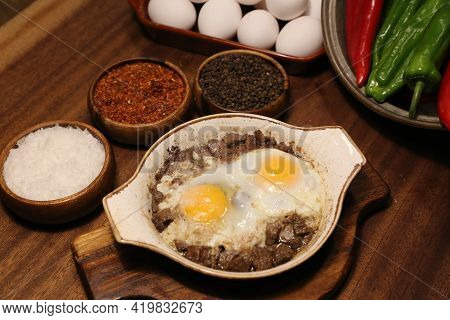 Delicious Food And Drink Preparet For Serving