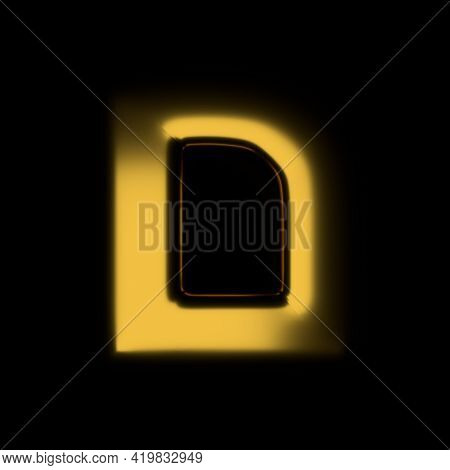 Gold Realistic 3d Rendering Hebrew Alphabet, Shiny Metallic Jewfish Symbols And Characters