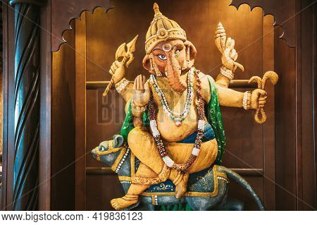 Statue Of Ganesha Also Known As Ganapati And Vinayaka, Is One Of Best-known Deities In Hindu Pantheo