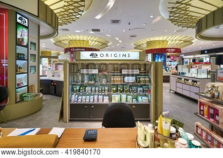 KUALA LUMPUR, MALAYSIA - CIRCA JANUARY, 2020: personal care products on display at Pavilion Kuala Lumpur shopping centre.