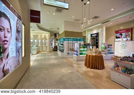KUALA LUMPUR, MALAYSIA - CIRCA JANUARY, 2020: personal care products on display at Pavilion Kuala Lumpur shopping centre.