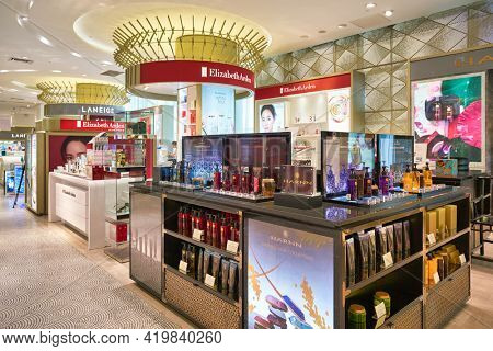 KUALA LUMPUR, MALAYSIA - CIRCA JANUARY, 2020: personal care products on display at Pavilion Kuala Lumpur shopping centre.