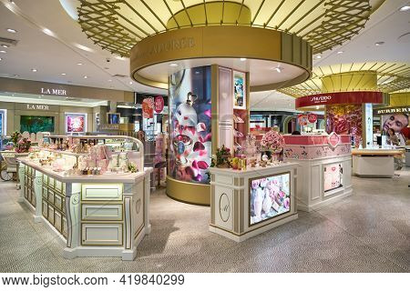 KUALA LUMPUR, MALAYSIA - CIRCA JANUARY, 2020: personal care products on display at Pavilion Kuala Lumpur shopping centre.