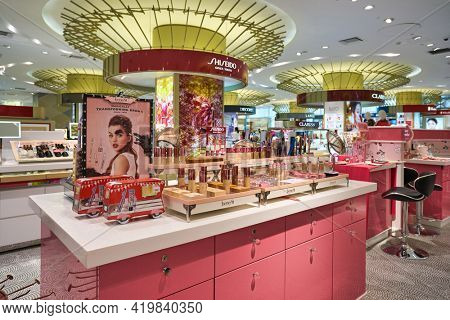 KUALA LUMPUR, MALAYSIA - CIRCA JANUARY, 2020: personal care products on display at Pavilion Kuala Lumpur shopping centre.
