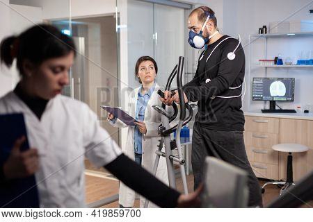 Performance Athlete Testing Endurace In Sports Laboratory