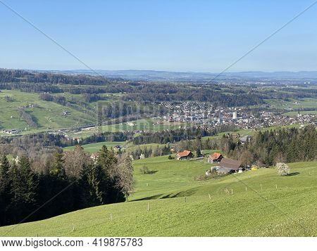 The Small Swiss Town Of Malters Near Lake Lucerne And In The Valley Of The River Kleine Emme, Schwar