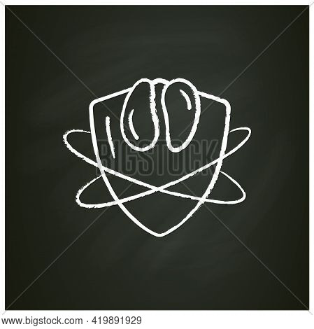Thymus Chalk Icon. Lymphoid Organ. Immune System Concept. Immunology. Body Defence System. Health, I