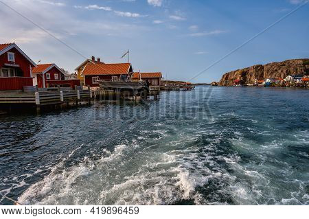 April 17, 2021 - Hamburgsund, Sweden: A Picturesque Fishing Village On The Swedish West Coast. Tradi