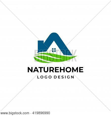 A Modern And Simple Logo About The Real Estate Industry And Leaves.
Eps 10, Vector.