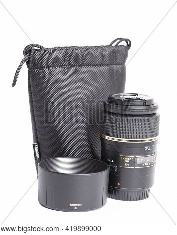 Moscow, Russia May 09, 2021 Tamron Sp Af 90mm F 2.8 Camera Photo Lens
