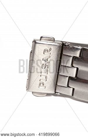 Moscow, Russia May 09, 2021 Pulsar Wrist Watch With Chronograph