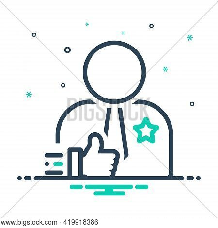 Mix Icon For Credible Reliable Dependable Authentic Credibility Trust
