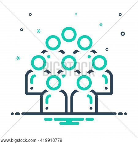Mix Icon For Multitude Crowd Mob Horde Concourse People