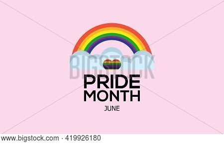 Pride Month Awareness Concept Observed On June Every Year. Pride Month Template For Background, Bann