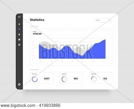Wireframes Screens. Dashboard Ui And Ux Kit Design.