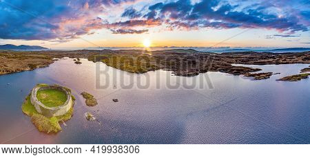 Aerial View Of Doon Fort By Portnoo - County Donegal - Ireland
