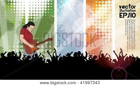 Guitar koncert. Vektor