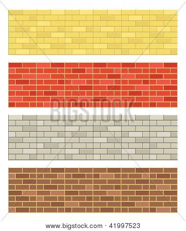คอลเลกชันพื้นผิวอิฐสีแตกต่างกัน