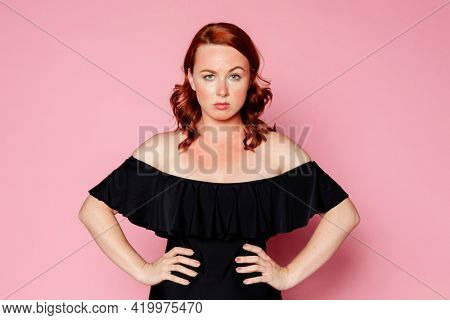 Skeptical woman with sunburnt skin