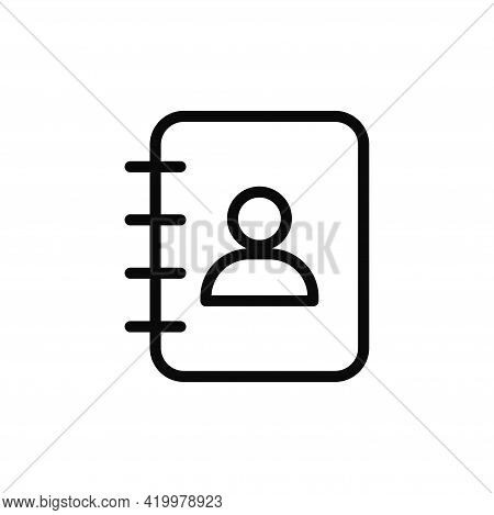 Contact Book Icon Isolated On White Background. Contact Book Icon In Trendy Design Style For Web Sit