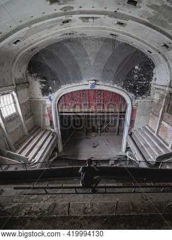 Urbex, Old Abandoned Old Theater Somewhere In Belgium.