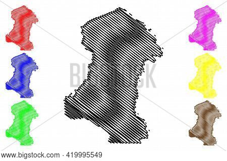 Sherman County, Oregon State (u.s. County, United States Of America, Usa, U.s., Us) Map Vector Illus