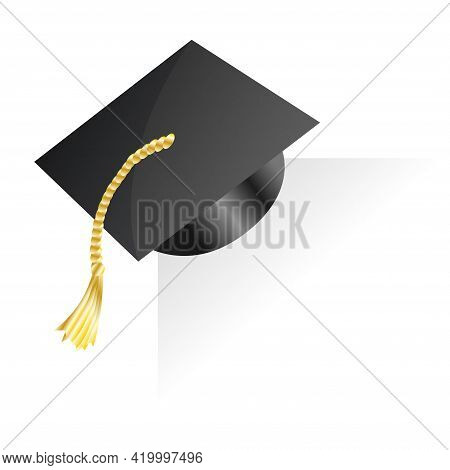 Graduation Cap. Element For Degree Ceremony And Educational Programs Design. Graduation University O