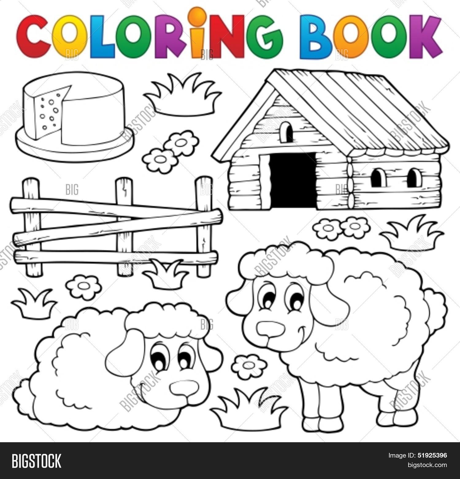 Coloring Book Sheep Vector & Photo (Free Trial) | Bigstock