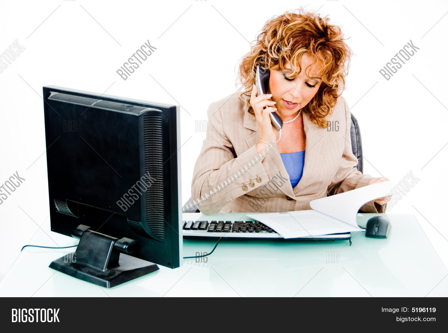 Woman Busy On Phone Image & Photo (Free Trial) Bigstock
