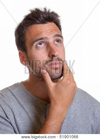 Latin man under pressure