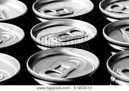 A Group Of Cans Background