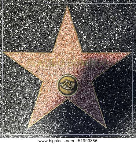 Placido Domingos Star On Hollywood Walk Of Fame