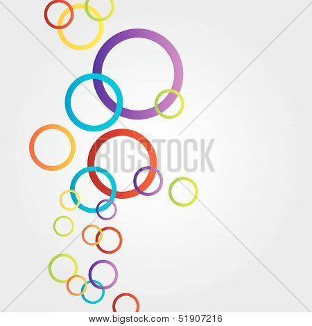 Golden background with composition of circles