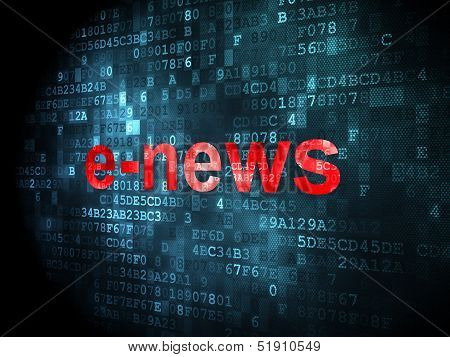 News concept: E-news on digital background