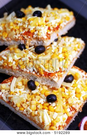 Porciones de Pizza vegetariano