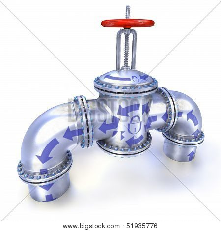 Valve on the pipeline