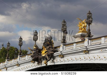 Alexander Iii Bridge, Paris, Ile De France, France