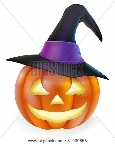 Witch Hat Halloween Pumpkin