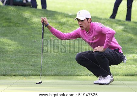 Matteo Manassero at the Seve Trophy 2013