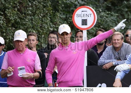 Matteo Manassero at the Seve Trophy 2013