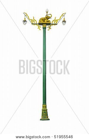 Golden Elephant Street Lamp