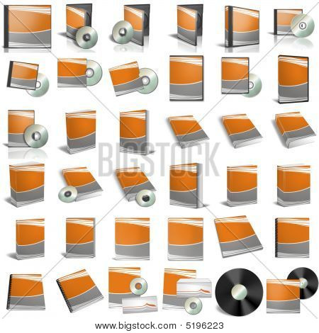 흰색 바탕에 Dvd 박스의 3D 렌더링
