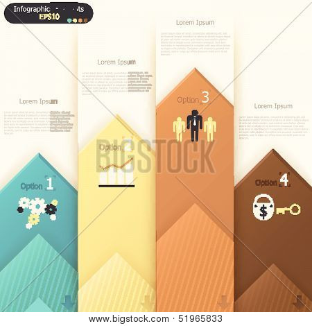Modern infographics options banner.