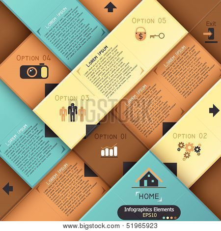 Modern infographics options banner.